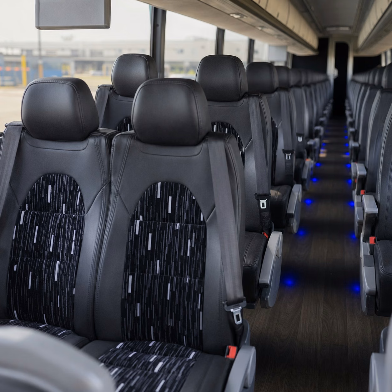 56 passenger charter bus interior